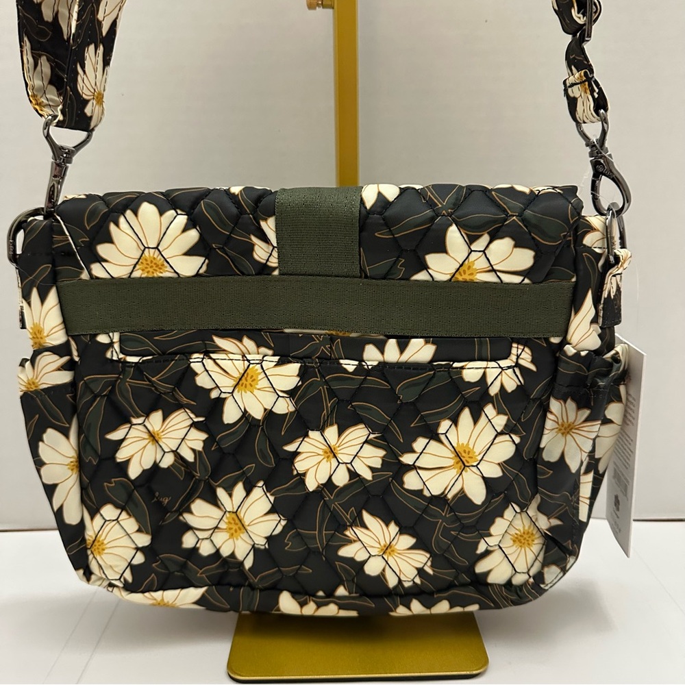 Lug Quilted Crossbody Purse - Autumn Daisies | Buckle Closure, Floral Print - Picture 3 of 8